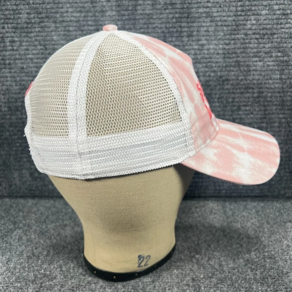Salt Life Hat Cap Womens Adult White Pink Snap Back Trucker Mesh Live Salty OSFM